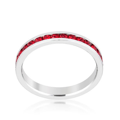 Gail Ruby Red Eternity Stackable Ring | 1ct