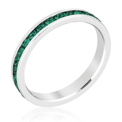 Gail Emerald Green Eternity Stackable Wedding Ring | 1ct