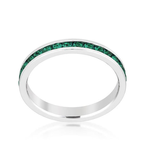 Gail Emerald Green Eternity Stackable Wedding Ring | 1ct