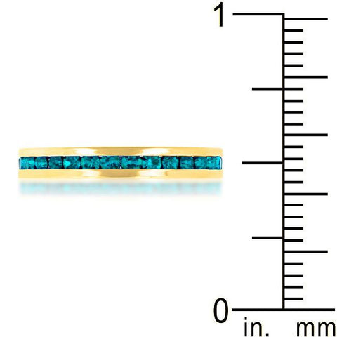 Gail Turquoise Green Eternity Stackable Ring | 1ct | 18k Gold