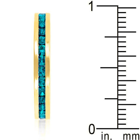 Gail Turquoise Green Eternity Stackable Ring | 1ct | 18k Gold