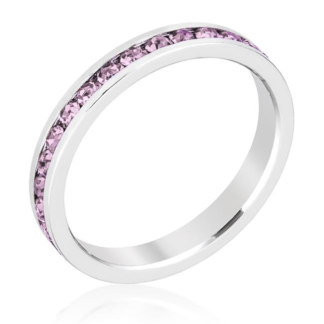 Gail Light Amethyst Purple Eternity Stackable Ring | 1ct