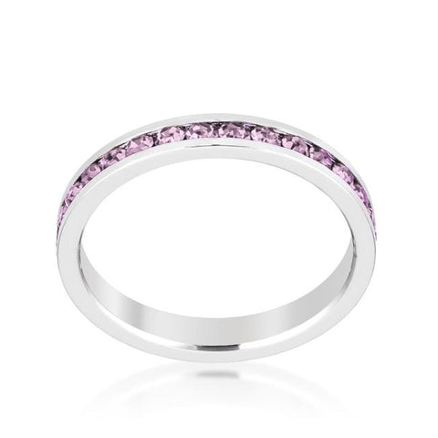 Gail Light Amethyst Purple Eternity Stackable Ring | 1ct