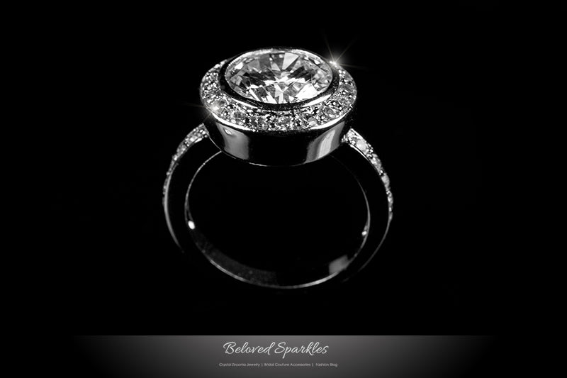 Gatsby Vintage 4ct Round Halo Engagement Ring | 5.5ct