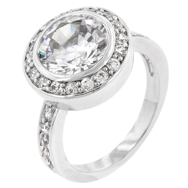 Gatsby Vintage 4ct Round Halo Engagement Ring | 5.5ct