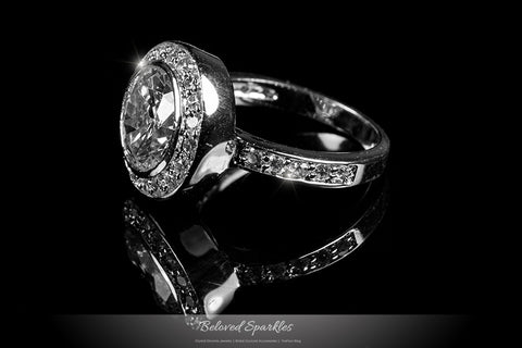 Gatsby Vintage 4ct Round Halo Engagement Ring | 5.5ct