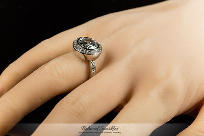 Gatsby Vintage 4ct Round Halo Engagement Ring | 5.5ct
