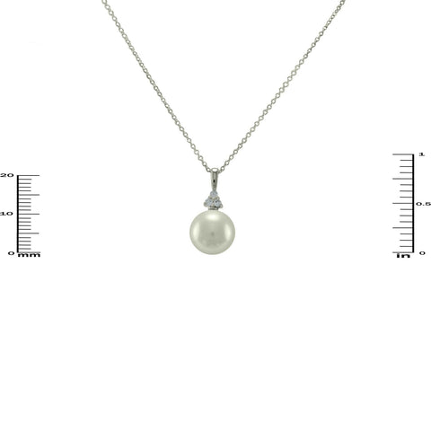 Gayla White Pearl Pendant - 10mm