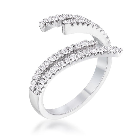 Genelle Delicate CZ Wrap Silver Ring | 2ct