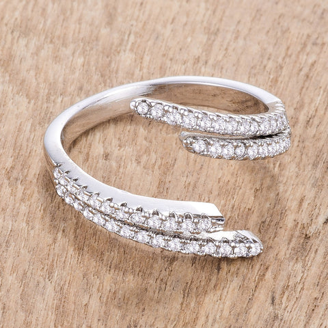 Genelle Delicate CZ Wrap Silver Ring | 2ct