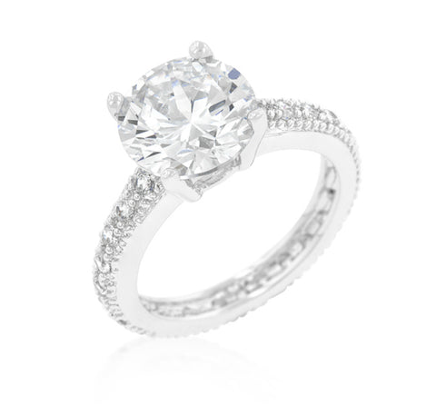 Genevi Classic Soliatire Engagement Eternity Ring | 4ct | Cubic Zirconia - Beloved Sparkles
 - 2