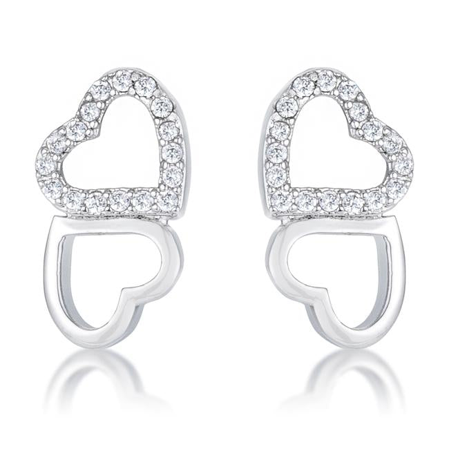 Blair Melded Hearts CZ Stud Earrings
