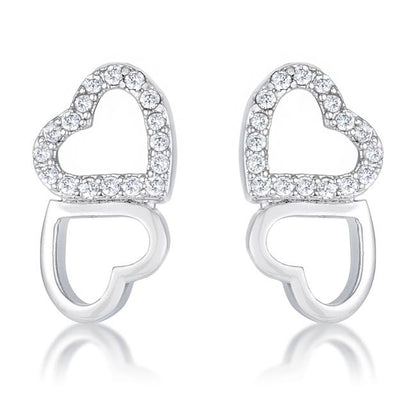 Blair Melded Hearts CZ Stud Earrings