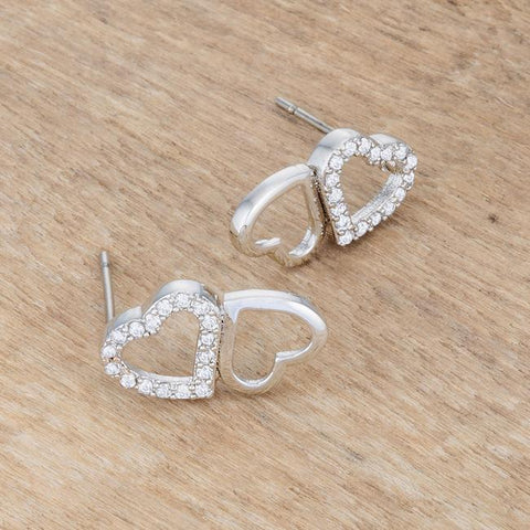 Blair Melded Hearts CZ Stud Earrings