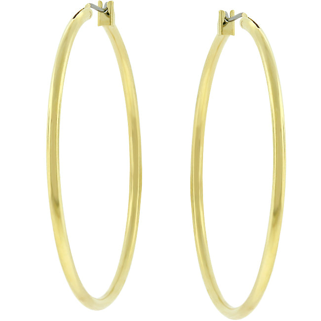Glem Large Gold Hoop Earrings | 45mm
