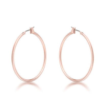 Glem Medium Rose Gold Hoop Earrings | 38mm