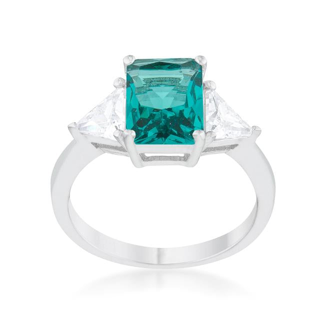 Gretchen 3ct Aqua Radiant CZ Cocktail Ring | 4.5ct