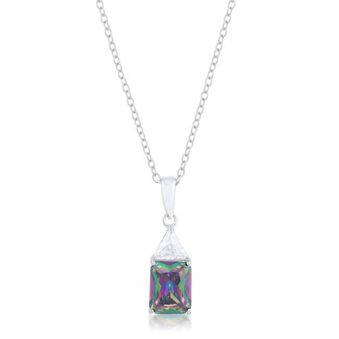 Gretchen Mystic Radiant Drop Pendant Necklace | 4ct