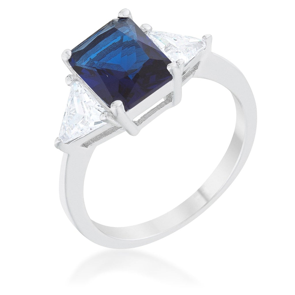 Gretchen 3ct Sapphire Radiant CZ Engagement Ring | 4.5ct