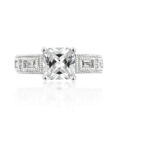 Halle 3ct Princess Solitaire Engagement Ring | 4ct