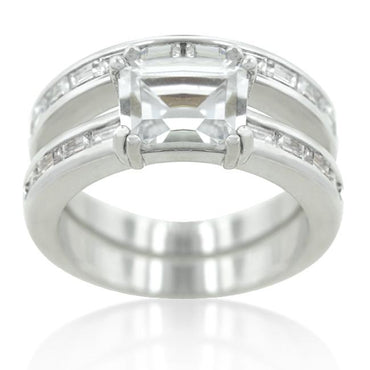 Hansa Emerald Baguette Engagement Ring Set | 2.5ct