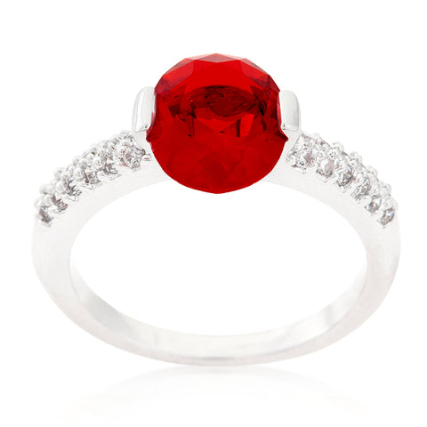 Harla 1.8(ct) Ruby Oval Solitaire Engagement Ring | 2.2ct