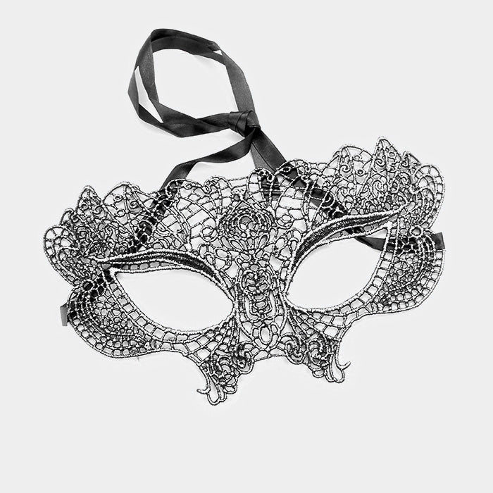 Hydi Sexy Silver Lace Maquerade Mask | Silver