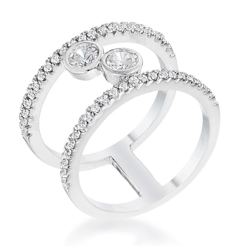 Irene Floating Bubbles CZ Ring | 1.2ct
