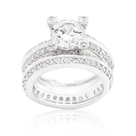 Isabel 2.5ct Round Vintage Engagement Ring Set | 7.5ct