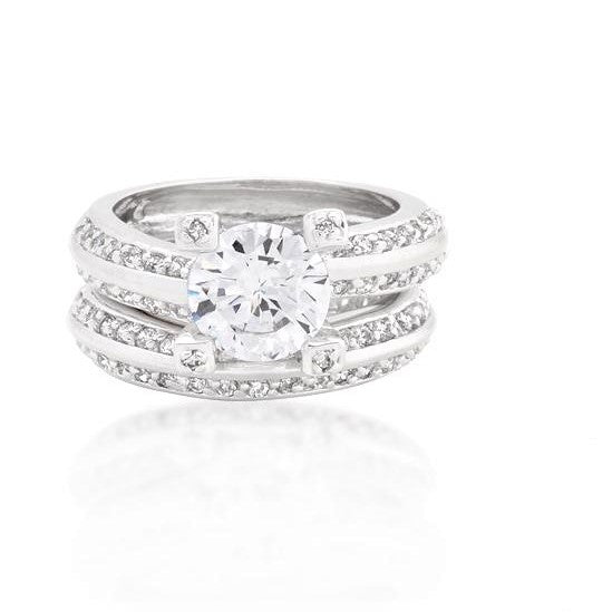 Isabel 2.5ct Round Vintage Engagement Ring Set | 7.5ct