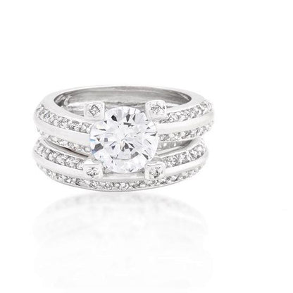 Isabel 2.5ct Round Vintage Engagement Ring Set | 7.5ct