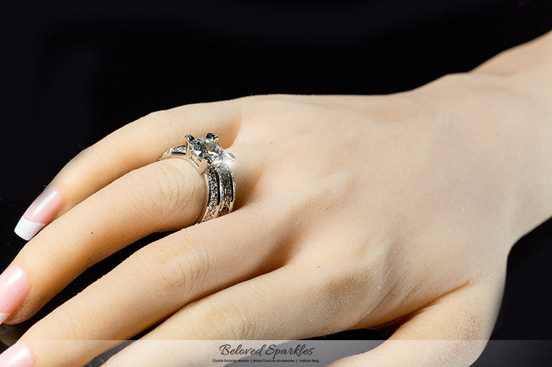 Isabel 2.5ct Round Vintage Engagement Ring Set | 7.5ct