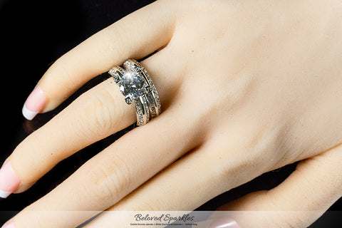 Isabel 2.5ct Round Vintage Engagement Ring Set | 7.5ct
