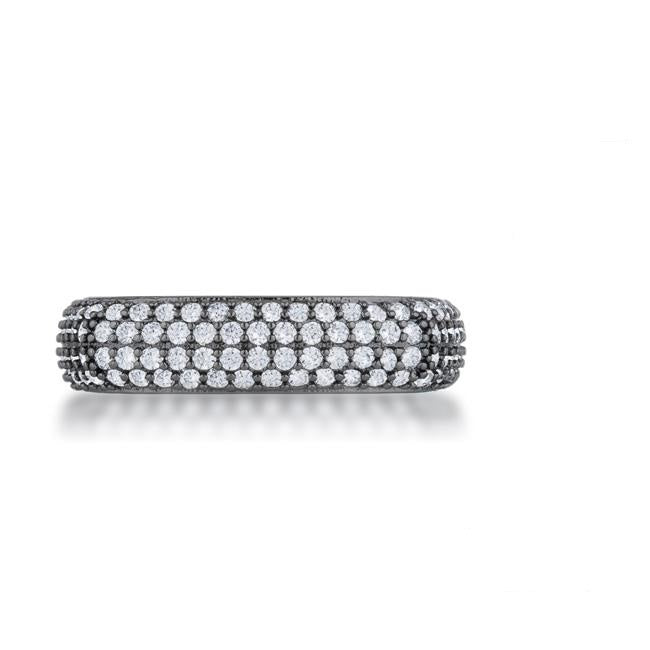 Jana Hematite Contemporary Square Ring | 4ct | Hematite