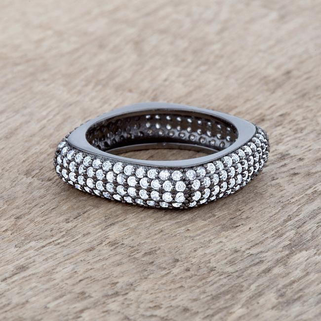 Jana Hematite Contemporary Square Ring | 4ct | Hematite