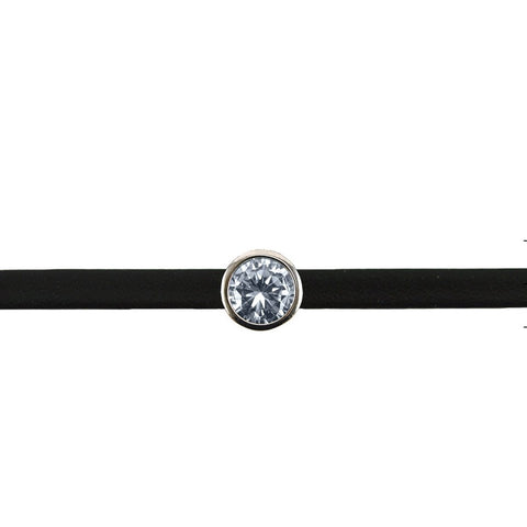 Jariya CZ Bezel Black Choker