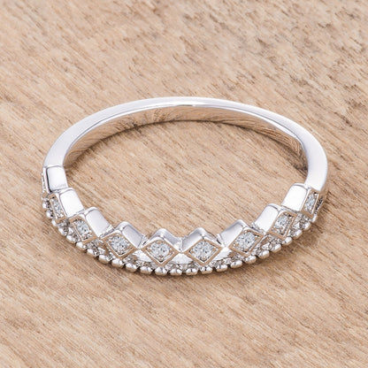 Jaydie CZ Mini Crown Stackable Band Ring
