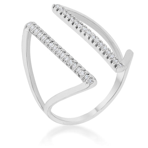 Jena Silver Parallel Fashion Ring | 0.2ct