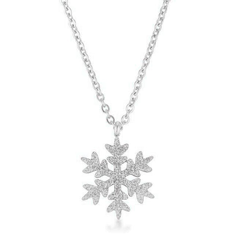 Noelle Snowflake Silver Necklace