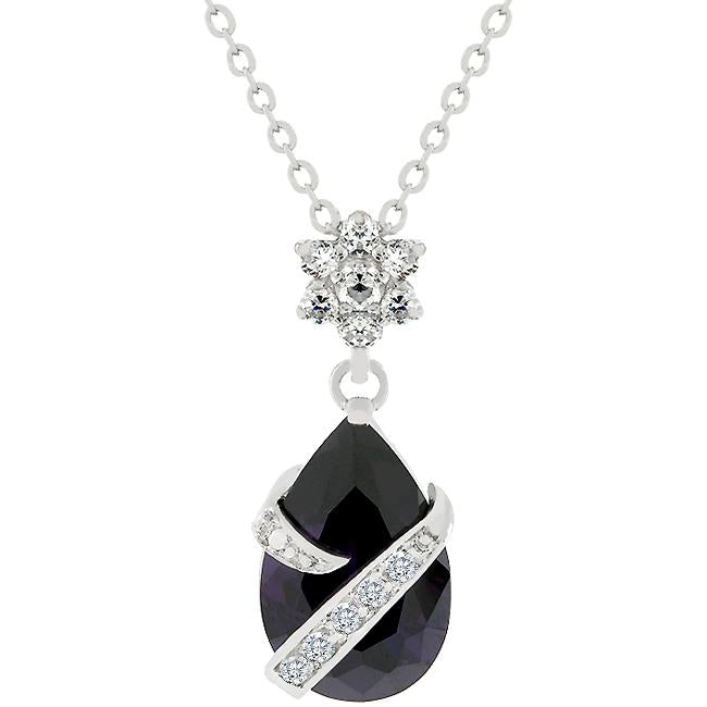 Jenn Ribbon Wrapped Amethyst CZ Pendant | 5.25ct
