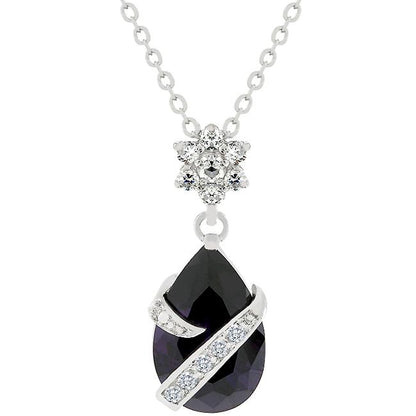 Jenn Ribbon Wrapped Amethyst CZ Pendant | 5.25ct