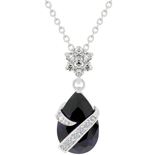 Jenn Ribbon Wrapped Amethyst CZ Pendant | 5.25ct