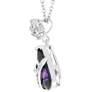Jenn Ribbon Wrapped Amethyst CZ Pendant | 5.25ct