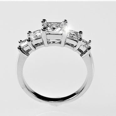 Johanna 5-Stone Princess CZ Anniversary Ring | 2ct