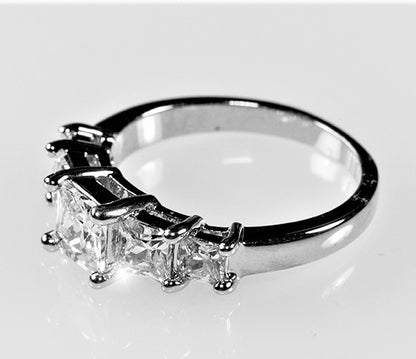 Johanna 5-Stone Princess CZ Anniversary Ring | 2ct