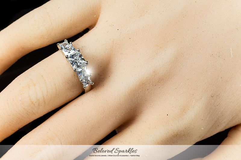 Johanna 5-Stone Princess CZ Anniversary Ring | 2ct