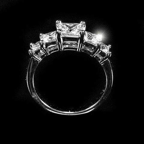 Johanna 5-Stone Princess CZ Anniversary Ring | 2ct