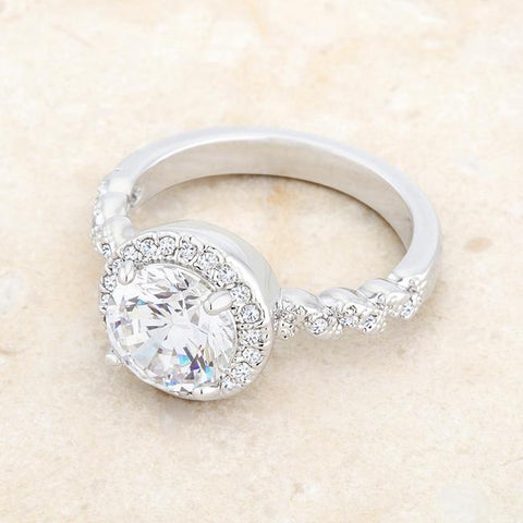 Jordana 2ct Round Halo Engagement Ring | 2.7ct