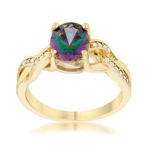 Justine 2ct Mystic Oval CZ Cocktail Ring | 2.5ct