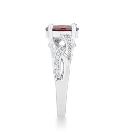 Justine 2ct Garnet Red Oval Ring | 2.5ct